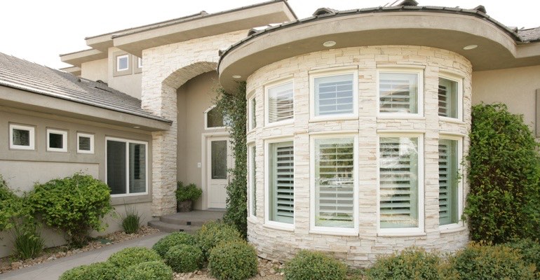 Exterior view of shutters Charlotte home